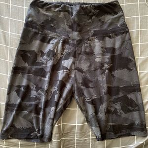 Black pattern shorts